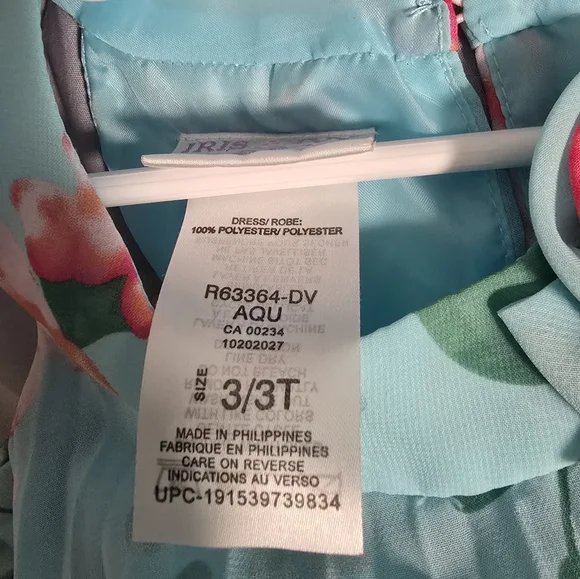 Iris & Ivy Toddler Girls 3T Pink Floral Pleated Trapeze Dress - Picture 10 of 11